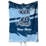 customized old dominion monarchs grunge streaks blue blanket best selling