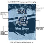 customized old dominion monarchs grunge streaks blue blanket best selling