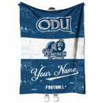 customized old dominion monarchs grunge texture blue white blanket best selling