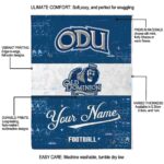 customized old dominion monarchs grunge texture blue white blanket best selling