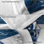 customized old dominion monarchs grunge texture blue white blanket best selling