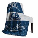 customized old dominion monarchs grunge texture blue white blanket best selling