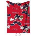 customized ole miss rebels mickey red blanket best selling