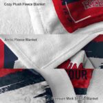 customized ole miss rebels paint strokes red white blanket best selling