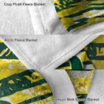 customized oregon ducks floral stripes green white blanket premium grade