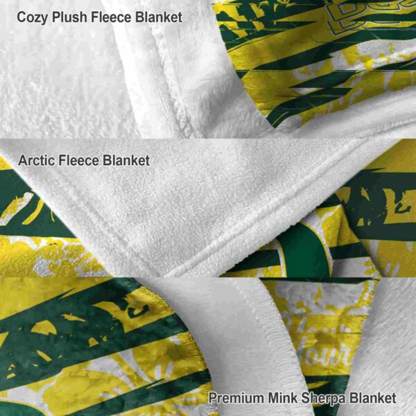 customized oregon ducks floral stripes green white blanket premium grade