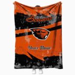 Customized Oregon State Beavers Grunge Streaks Orange Blanket 1 customized oregon state beavers grunge streaks orange blanket best selling