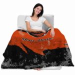 customized oregon state beavers grunge streaks orange blanket best selling