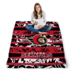 customized ottawa senators floral stripes red white blanket best selling