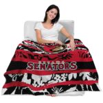 customized ottawa senators floral stripes red white blanket best selling