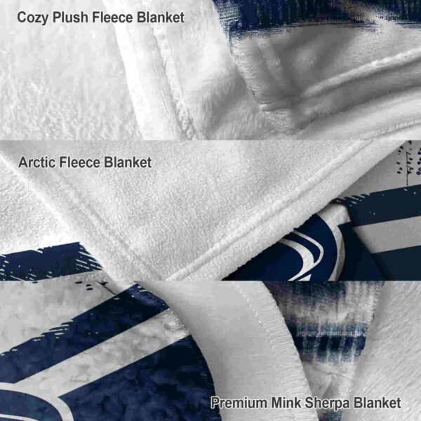 customized penn state nittany lions grunge streaks blue blanket premium grade