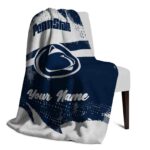 customized penn state nittany lions grunge streaks blue blanket top rated