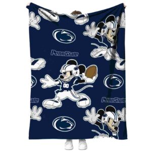 customized penn state nittany lions mickey blue blanket best selling