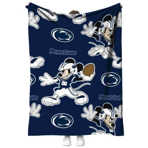 customized penn state nittany lions mickey blue blanket best selling