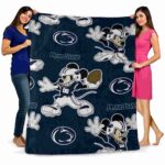 customized penn state nittany lions mickey blue blanket fashion forward