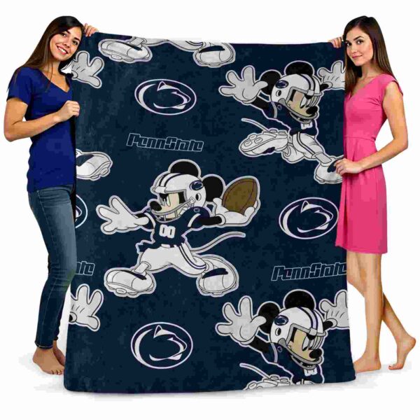 customized penn state nittany lions mickey blue blanket fashion forward