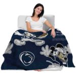 customized penn state nittany lions mickey blue blanket latest model