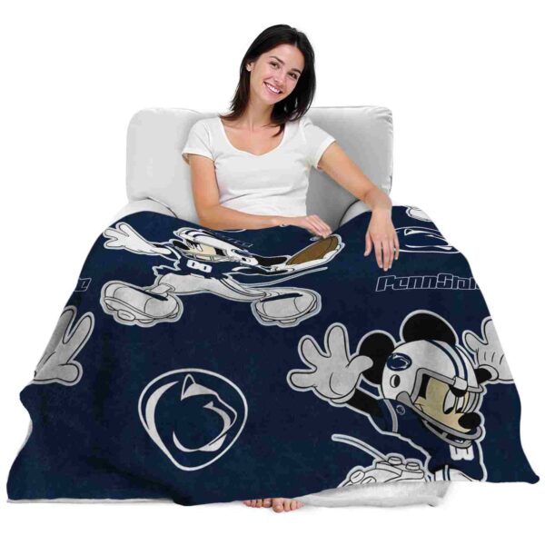 customized penn state nittany lions mickey blue blanket latest model