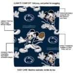 customized penn state nittany lions mickey blue blanket new arrival