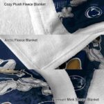 customized penn state nittany lions mickey blue blanket premium grade