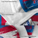 customized philadelphia 76ers paint strokes blue white blanket best selling