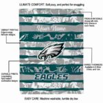 customized philadelphia eagles floral stripes green white blanket new arrival