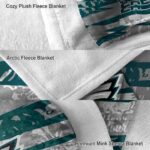 customized philadelphia eagles floral stripes green white blanket premium grade