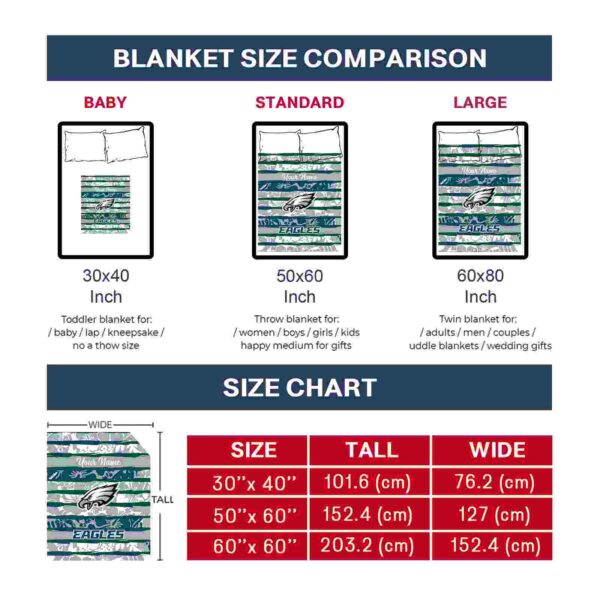customized philadelphia eagles floral stripes green white blanket trendy