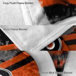 customized philadelphia flyers grunge streaks orange blanket premium grade