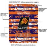 customized phoenix suns floral stripes purple white blanket new arrival