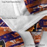 customized phoenix suns floral stripes purple white blanket premium grade