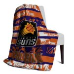 customized phoenix suns floral stripes purple white blanket top rated
