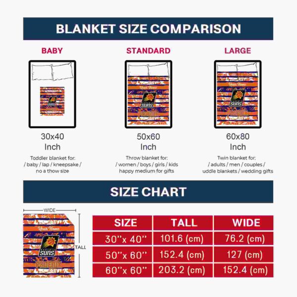 customized phoenix suns floral stripes purple white blanket trendy