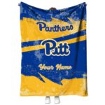 customized pittsburgh panthers grunge streaks royal blue blanket best selling
