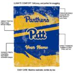 customized pittsburgh panthers grunge streaks royal blue blanket best selling