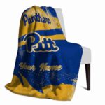 customized pittsburgh panthers grunge streaks royal blue blanket best selling