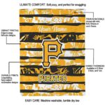 customized pittsburgh pirates floral stripes black white blanket new arrival