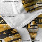 customized pittsburgh pirates floral stripes black white blanket premium grade