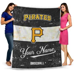 customized pittsburgh pirates grunge texture black white blanket fashion forward