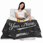 customized pittsburgh pirates grunge texture black white blanket latest model