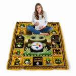customized pittsburgh steelers baby yoda gold blanket high quality