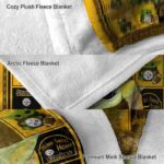 customized pittsburgh steelers baby yoda gold blanket premium grade
