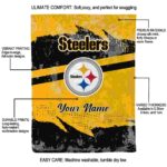 customized pittsburgh steelers grunge streaks gold blanket new arrival