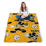 customized pittsburgh steelers mickey gold blanket high quality