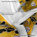 customized pittsburgh steelers mickey gold blanket premium grade
