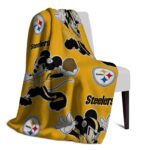 customized pittsburgh steelers mickey gold blanket top rated