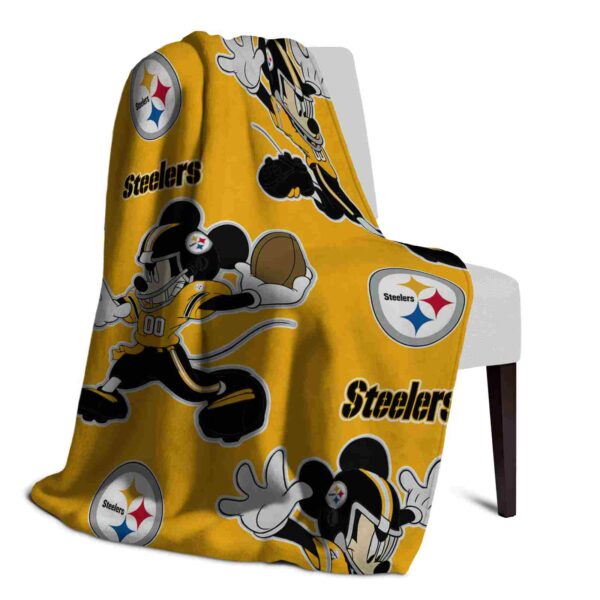 customized pittsburgh steelers mickey gold blanket top rated