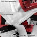 customized portland trail blazers paint strokes red white blanket best selling
