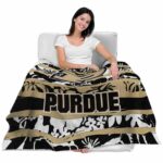 customized purdue boilermakers floral stripes gold white blanket best selling