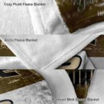 customized purdue boilermakers grunge texture gold white blanket premium grade